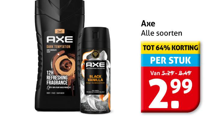 Axe   douchegel, deodorant folder aanbieding bij  Hoogvliet - details