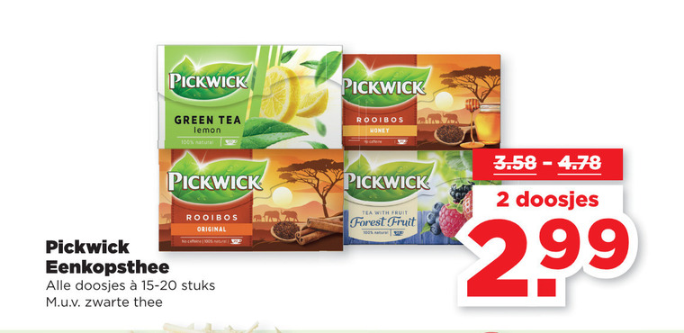 Pickwick   thee folder aanbieding bij  Plus - details