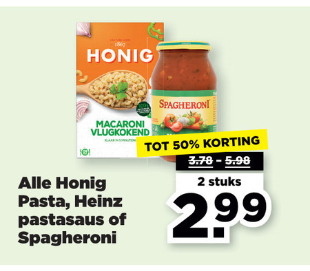 Heinz   pastasaus, pasta folder aanbieding bij  Plus - details