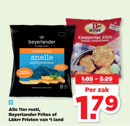 Beyerlander   patat folder aanbieding bij  Plus - details