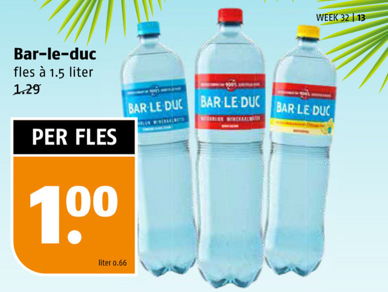 Bar le Duc   fruitdrank, mineraalwater folder aanbieding bij  Poiesz - details