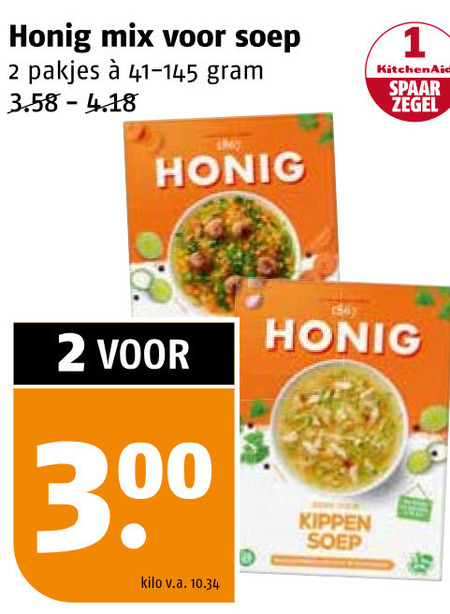 Honig   soep folder aanbieding bij  Poiesz - details