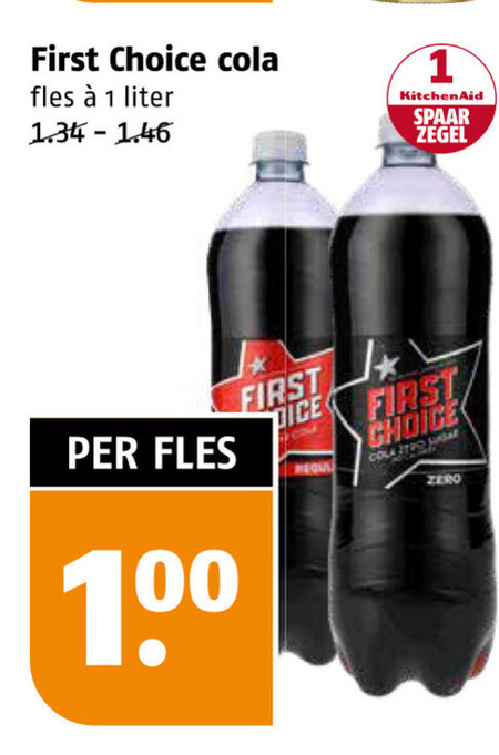 First Choice   cola folder aanbieding bij  Poiesz - details