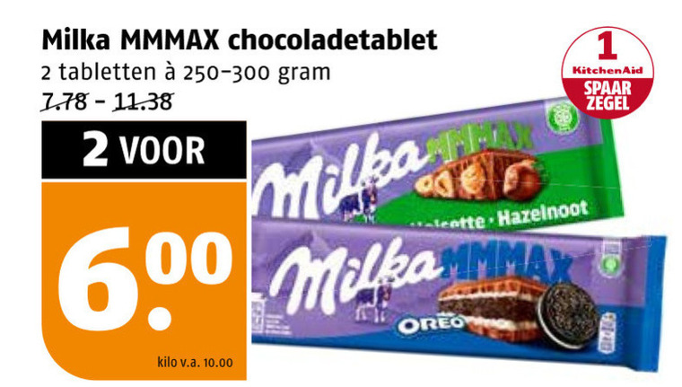 Milka   chocolade folder aanbieding bij  Poiesz - details