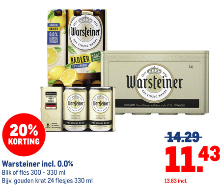 Warsteiner   krat bier folder aanbieding bij  Makro - details