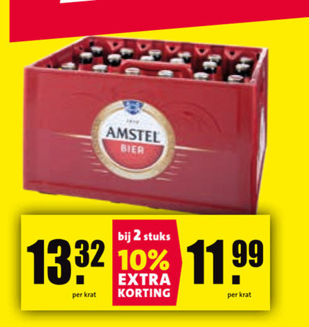 Amstel   krat bier folder aanbieding bij  Nettorama - details