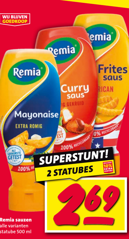 Remia   mayonaise, curryketchup folder aanbieding bij  Nettorama - details