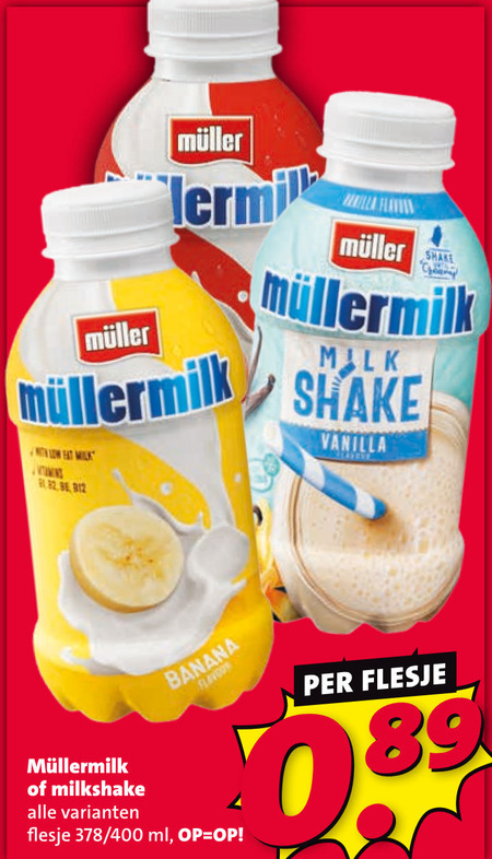 Mullermilk   milkshake folder aanbieding bij  Nettorama - details