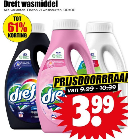 Dreft   wasmiddel folder aanbieding bij  Dirk - details