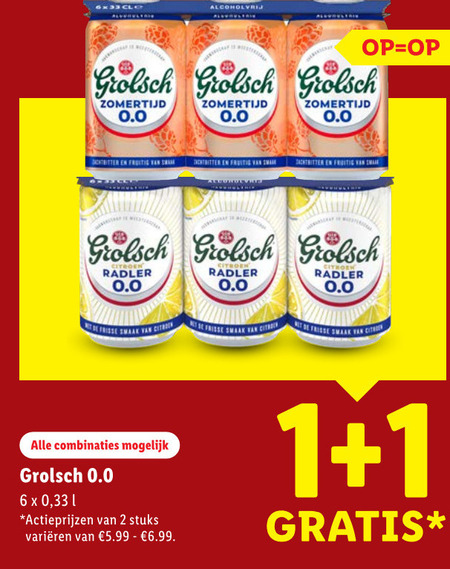 Grolsch   alcoholvrij bier folder aanbieding bij  Lidl - details