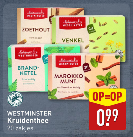 Westminster   thee folder aanbieding bij  Aldi - details