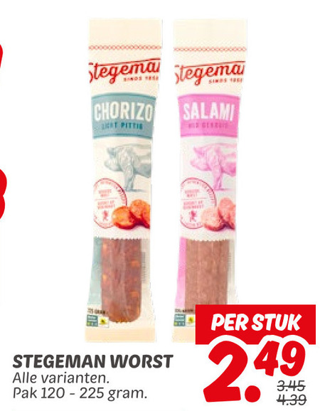Stegeman   salami, cervelaatworst folder aanbieding bij  Dekamarkt - details
