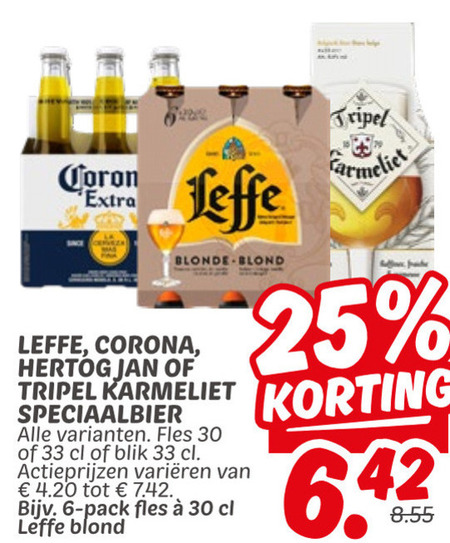 Leffe   speciaalbier, blikje bier folder aanbieding bij  Dekamarkt - details