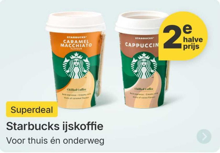 Starbucks   ijskoffie folder aanbieding bij  Picnic - details
