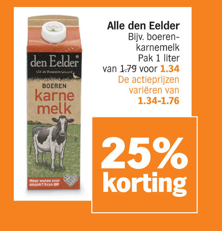 Den Eelder   melk, yoghurt folder aanbieding bij  Albert Heijn - details