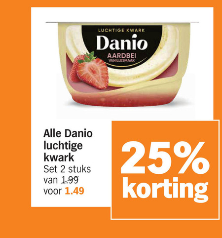 Danone Danio   kwark folder aanbieding bij  Albert Heijn - details