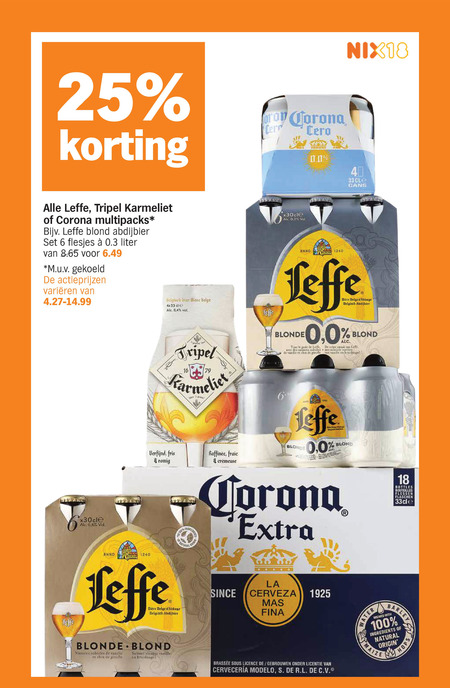 Corona   blikje bier, speciaalbier folder aanbieding bij  Albert Heijn - details