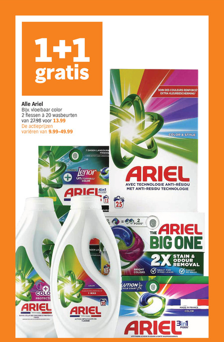 Ariel   wasmiddel folder aanbieding bij  Albert Heijn - details