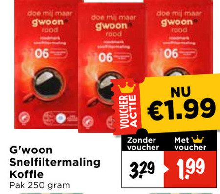 Gwoon   koffie folder aanbieding bij  Vomar - details