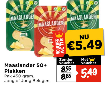 Maaslander   kaasplakken folder aanbieding bij  Vomar - details