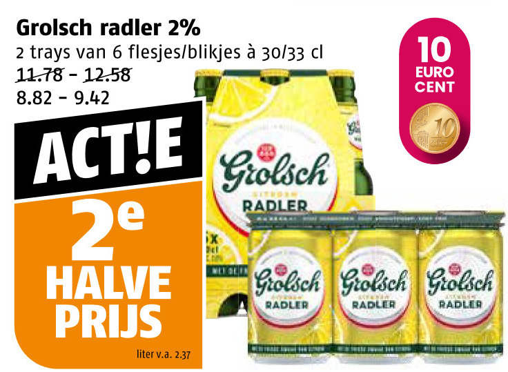 Grolsch   radler bier folder aanbieding bij  Poiesz - details