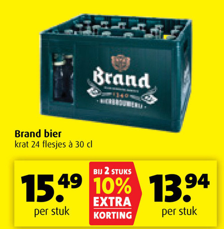 Brand   krat bier folder aanbieding bij  Boni - details