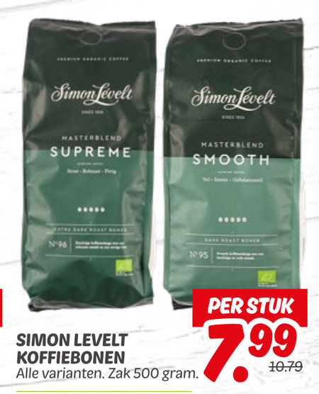 Simon Levelt   koffiebonen folder aanbieding bij  Dekamarkt - details
