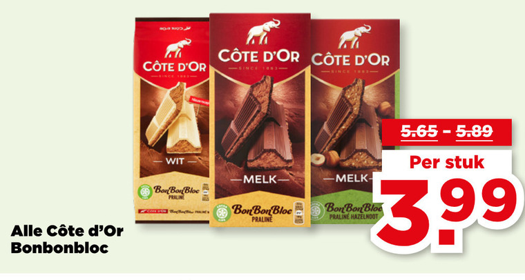 Cote D Or   chocolade folder aanbieding bij  Plus - details