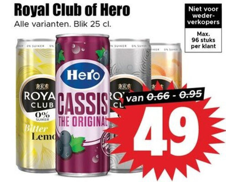 Hero   frisdrank folder aanbieding bij  Dirk - details