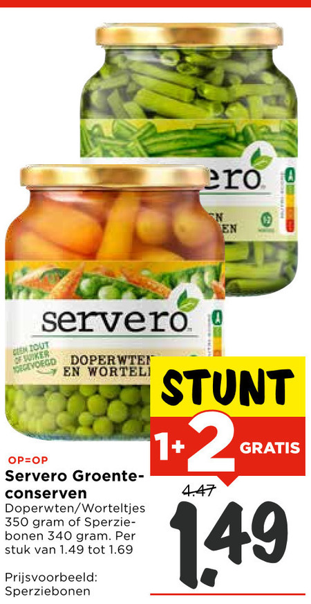 Servero   groenteconserven folder aanbieding bij  Vomar - details