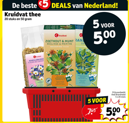 Kruidvat Huismerk   thee folder aanbieding bij  Kruidvat - details