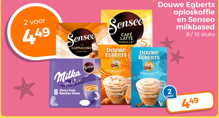 Douwe Egberts Senseo   koffiepad, oploskoffie folder aanbieding bij  Trekpleister - details