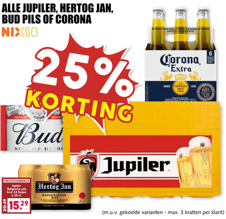 Jupiler   blikje bier, speciaalbier folder aanbieding bij  MCD Supermarkt Basis - details