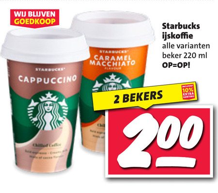 Starbucks   ijskoffie folder aanbieding bij  Nettorama - details