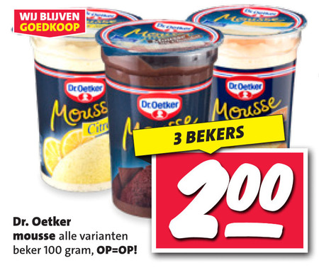 Dr Oetker   chocolademousse folder aanbieding bij  Nettorama - details