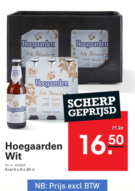 Hoegaarden   witbier folder aanbieding bij  Sligro - details