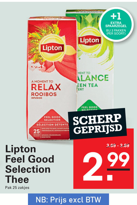 Lipton   thee folder aanbieding bij  Sligro - details