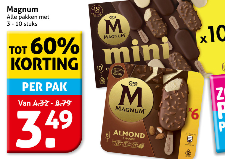 Magnum   ijslollies folder aanbieding bij  Hoogvliet - details