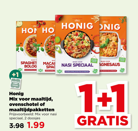 Honig   maaltijdmix folder aanbieding bij  Plus - details