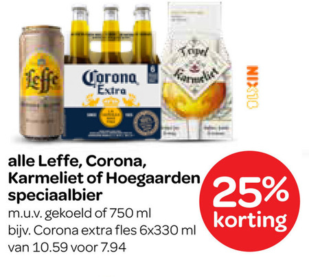 Corona   blikje bier, speciaalbier folder aanbieding bij  Spar - details