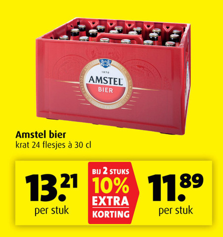 Amstel   krat bier folder aanbieding bij  Boni - details