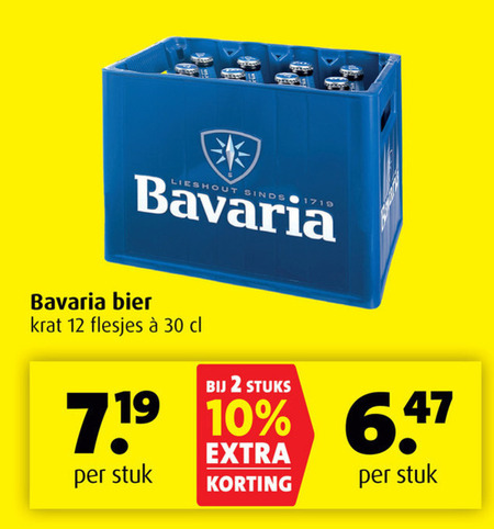 Bavaria   krat bier folder aanbieding bij  Boni - details
