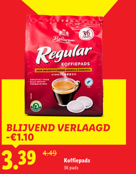Bellarom   koffiepad folder aanbieding bij  Lidl - details