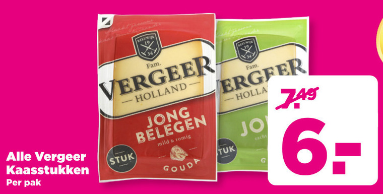 Vergeer   kaas folder aanbieding bij  Plus - details
