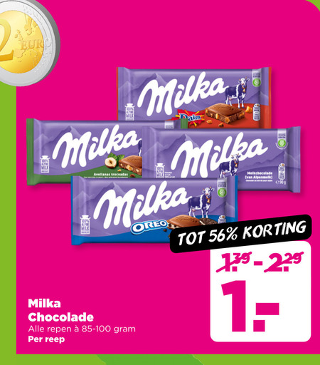 Milka   chocolade folder aanbieding bij  Plus - details