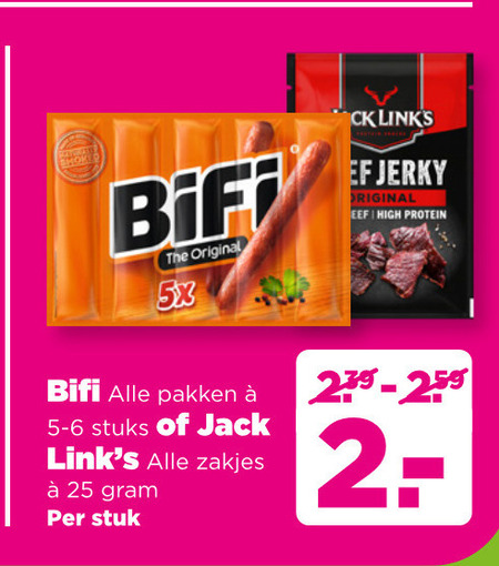 Bifi   bierworstjes folder aanbieding bij  Plus - details