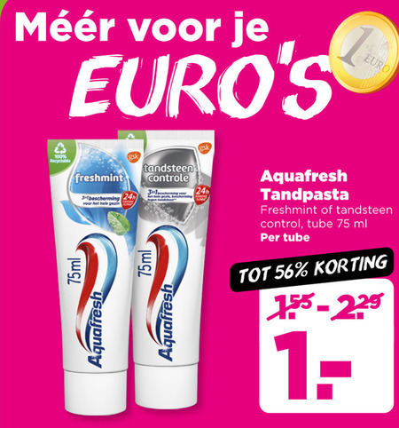 Aquafresh   tandpasta folder aanbieding bij  Plus - details