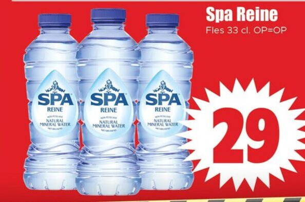 Spa   mineraalwater folder aanbieding bij  Dirk - details