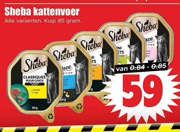 Sheba   kattenvoer folder aanbieding bij  Dirk - details