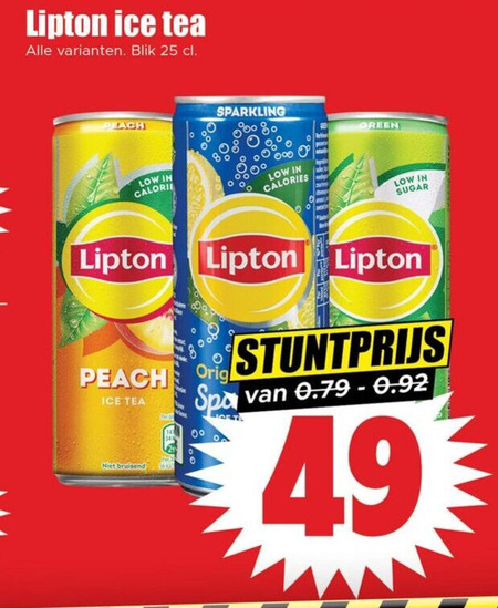 Lipton   ice tea folder aanbieding bij  Dirk - details